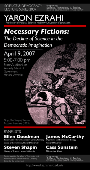 Yaron Ezrahi event poster