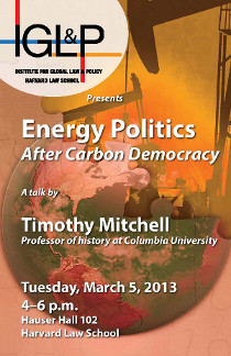 Energy Politics: After Carbon Democracy event poster