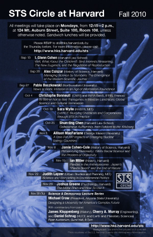STS Circle schedule poster