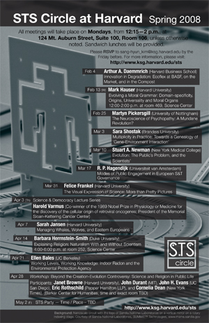 STS Circle schedule poster