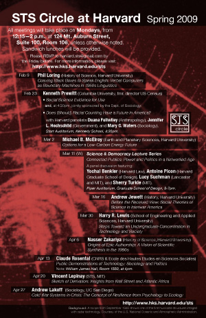 STS Circle schedule poster
