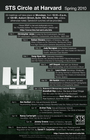 STS Circle schedule poster