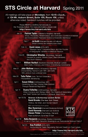 STS Circle schedule poster