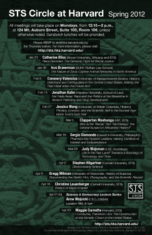 STS Circle schedule poster
